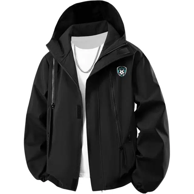 苏北青年 美式潮牌旅游必备英文字母品牌复古街头风宽松百搭舒适个性潮流户外通勤日常无性别主义防水防风外套夹克 男女同款