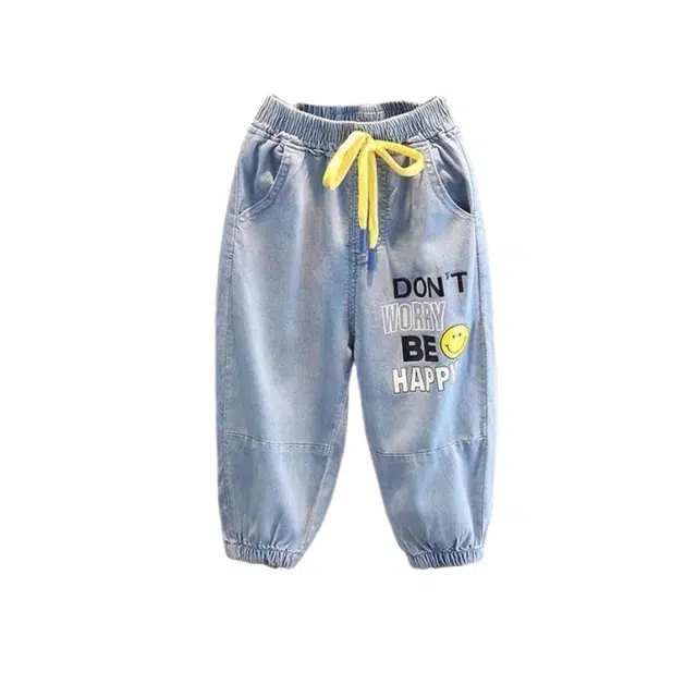 吉姆沃克牛仔裤 儿童夏季薄款防蚊裤男宝宝天丝