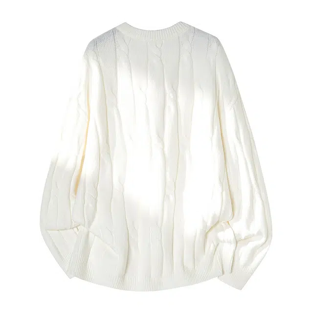 棉基因 文艺风不规矩结构设计款软糯纯色百搭宽松休闲毛衣 男女同款