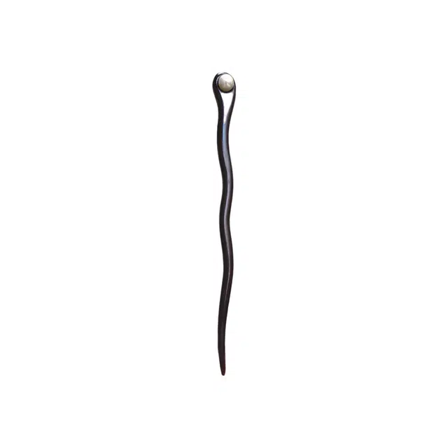NuanTong Elegant Pearl Hairpin Ebony Wood