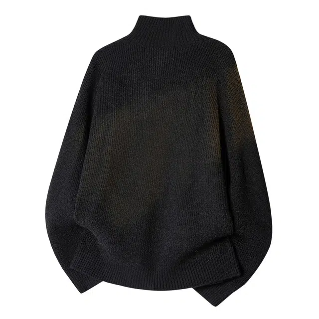 棉基因 老钱风高级感纹理设计款针织开衫纯色简约长袖立领拉链保暖宽松休闲毛衣 男女同款