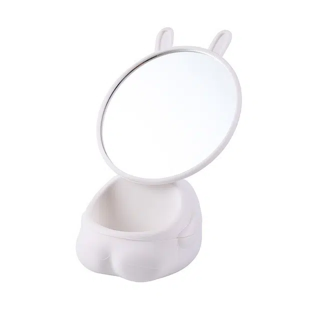 顽顽卡通化妆镜台式可旋转高清小镜子桌面学生宿舍公主镜家用梳妆镜可爱