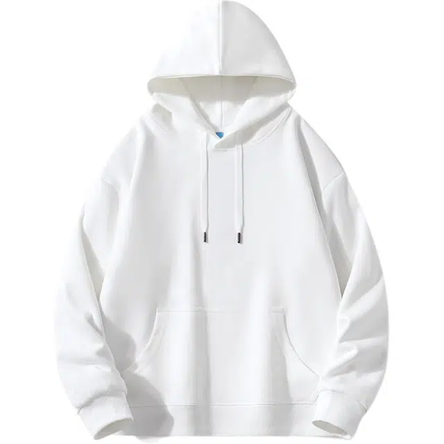 海尔斯 休闲运动纯色连帽宽松落肩卫衣 男女同款