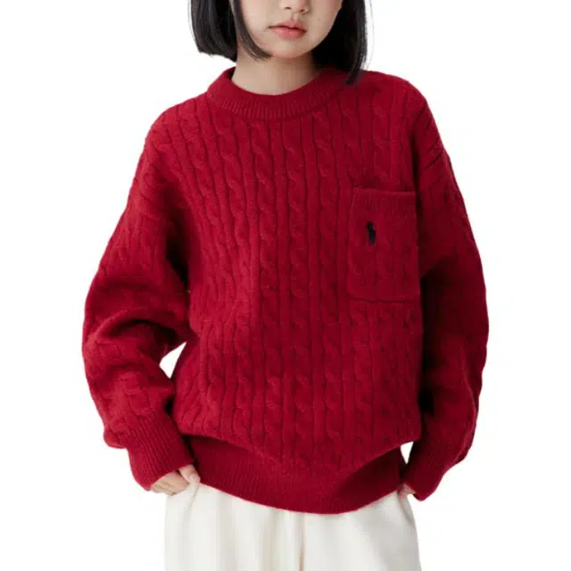 左西毛衣 针织圆领套头长袖 儿童款