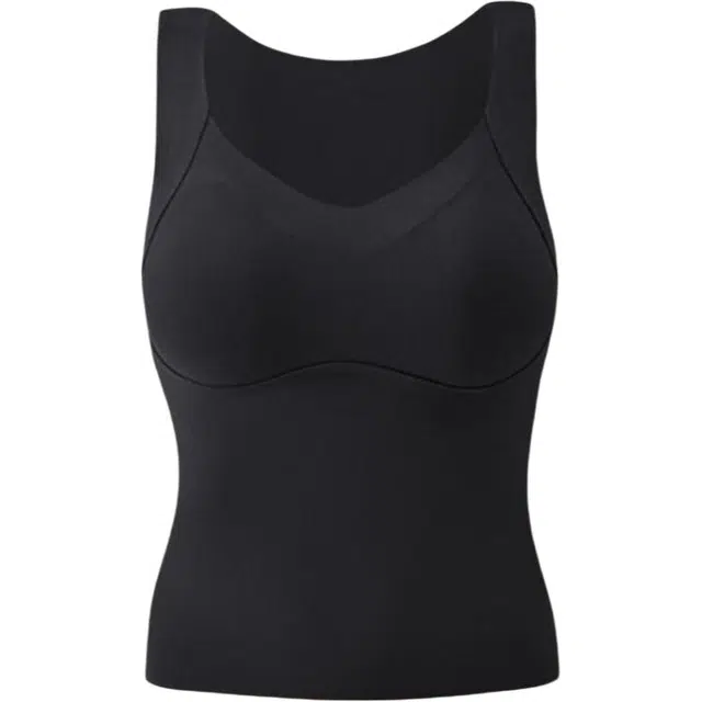 皇室品轩 秋冬背心带胸垫一体吊带加绒加厚无痕内搭打底衫内衣女保暖上装 女款