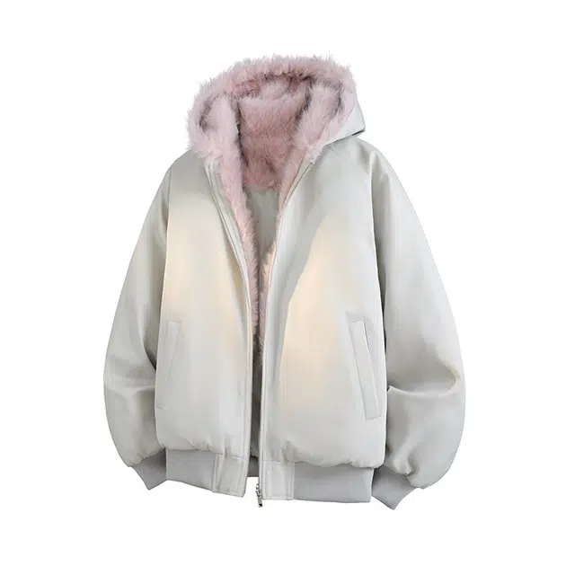 华夏儿女 美式复古纯色韩版简约经典棉服 男女同款