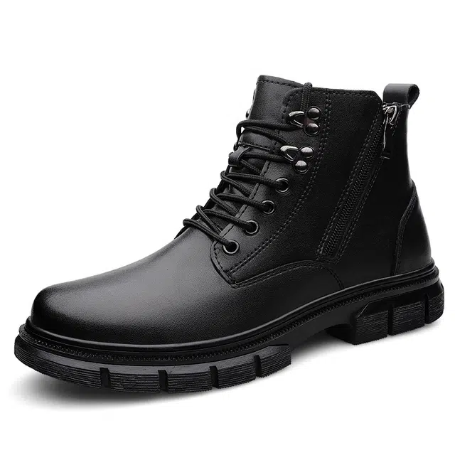 牛皮 时尚百搭加绒保暖舒适轻便耐磨潮流 短筒 马丁靴 男款