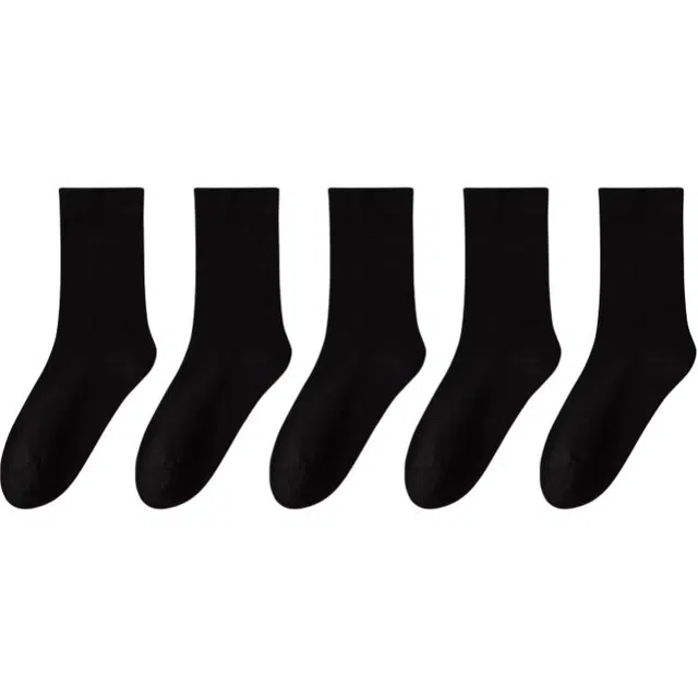 十三日季 纯棉吸汗透气纯色简约中筒袜 女款