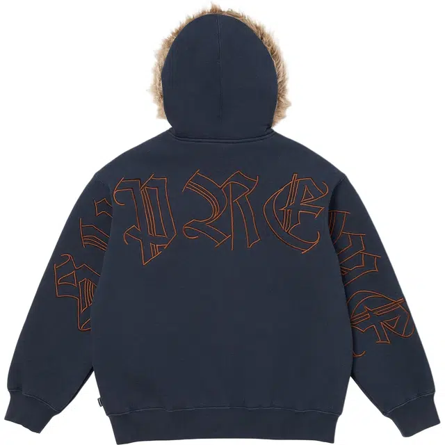 Supreme FW25 Faux Fur Zip Up Hooded Sweatshirt