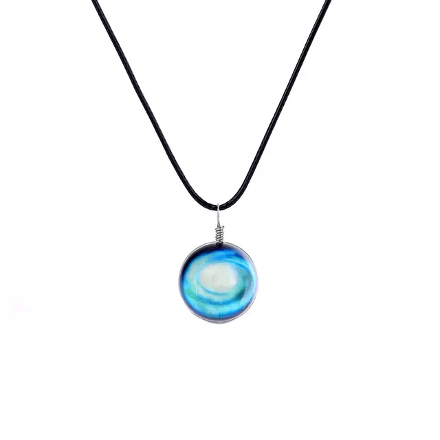 琢玉居 宇宙梦幻星空 时光手工夜光球 琉璃 玉石吊坠 女款