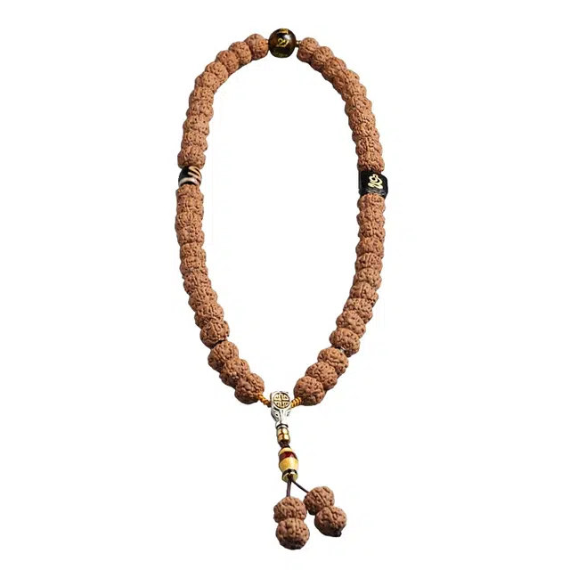 宣华意 一代老树王原皮原籽盘龙纹文玩佛 国潮风复古高端 藏式如意图腾 无事牌配饰 金刚菩提 手串 男女同款情侣款