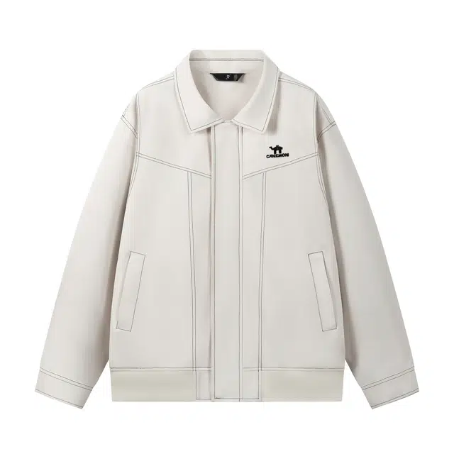 领航骆驼 小众设计复古简约学院风翻领休闲宽松潮流潮牌春秋季时尚百搭舒适痞帅高级感   夹克 男女同款