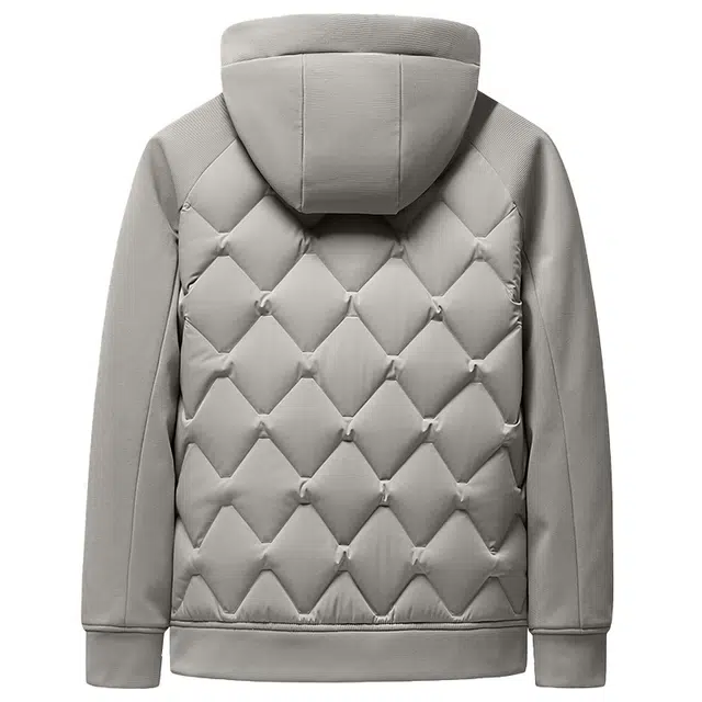 雅鹿 男短款日常连帽商务休闲中年男士轻奢轻便保暖防寒防风外套羽绒服 男款