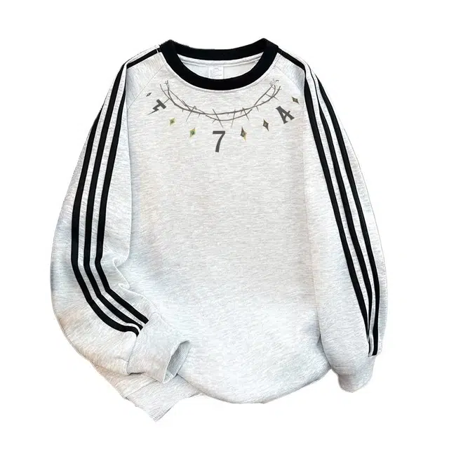 桴生  春秋设计感小众三杠圆领男女懒散风潮流外套新 卫衣 女款