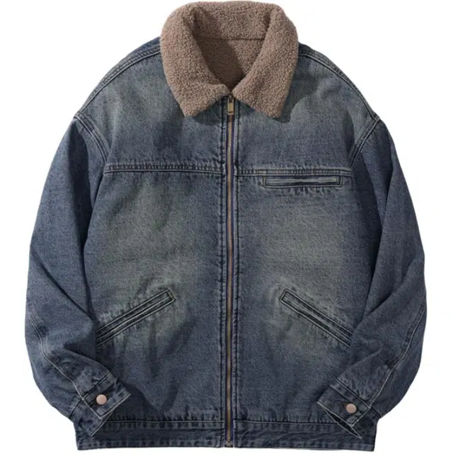 希越 高端仿羊羔绒加厚工装棉服棉衣冬季底特律御寒保暖棉袄夹克 男款