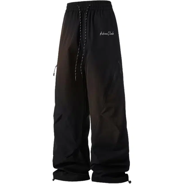 爱肯 美式潮牌高街工装个性山系户外爬山旅游露营耐磨运动纯色字母简约时尚中腰直筒潮流系带百搭宽松休闲裤 男女同款