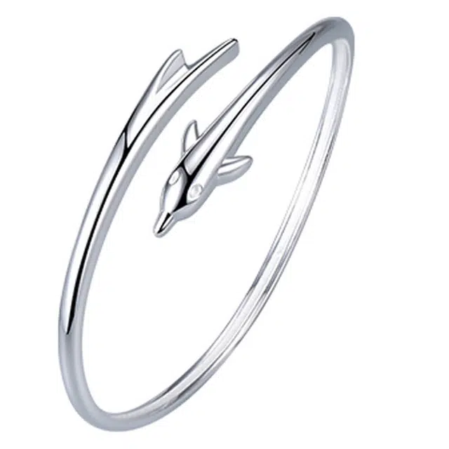 优态 鱼生有你鲸鱼轻奢时尚潮流 铜 手镯 女款