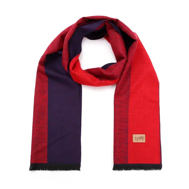 肯默 简约拼色 聚酯纤维 绒线围巾 男女同款情侣款