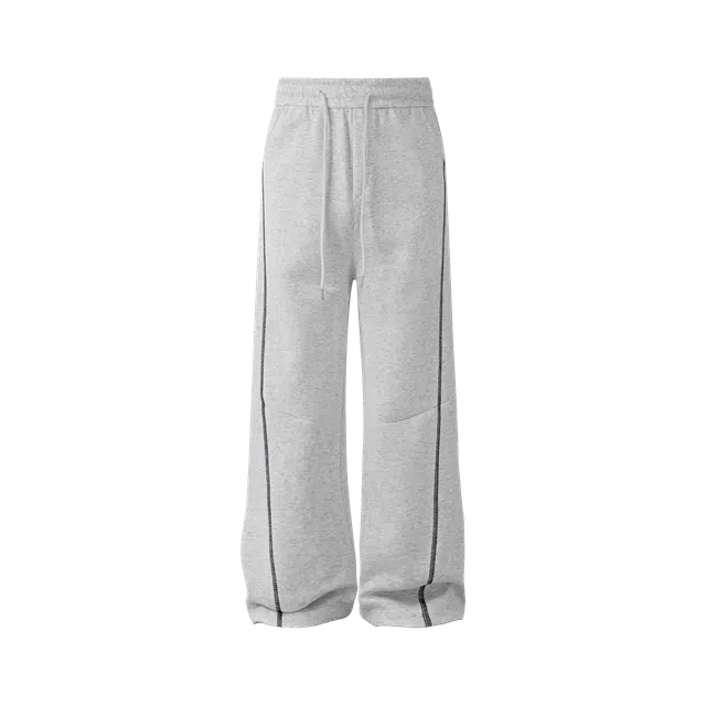 煦加 美式复古高街风穿插线条设计个性风格潮流长裤宽松舒适日常穿搭百搭帅气休闲裤 男女同款