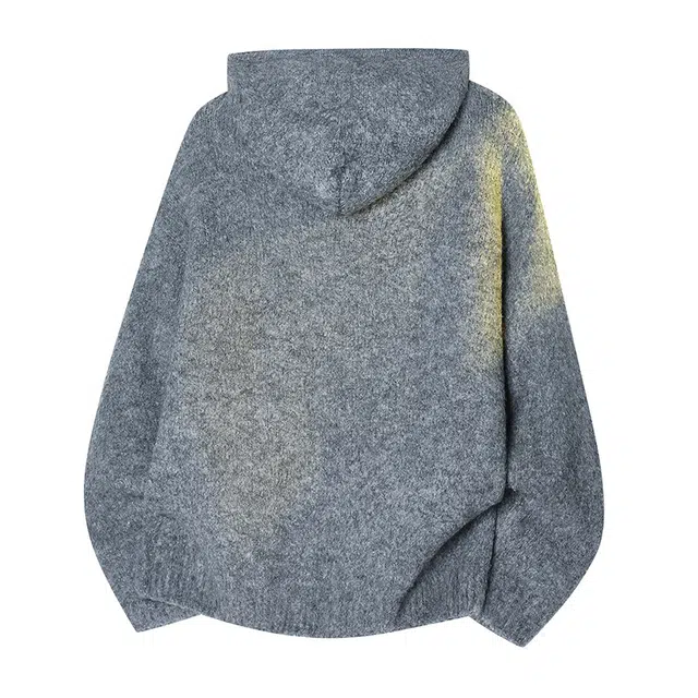 棉基因 美式复古高级感连帽基础款简约慵懒风宽松保暖舒适休闲百搭纯色学院风优雅针织毛衣 男女同款