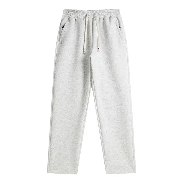 海尔斯 简约百搭美式中腰直筒宽松系带休闲裤 男女同款