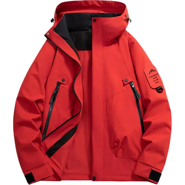 马员外 美式纯色简约百搭宽松拉链防风防水无性别主义夹克 男女同款