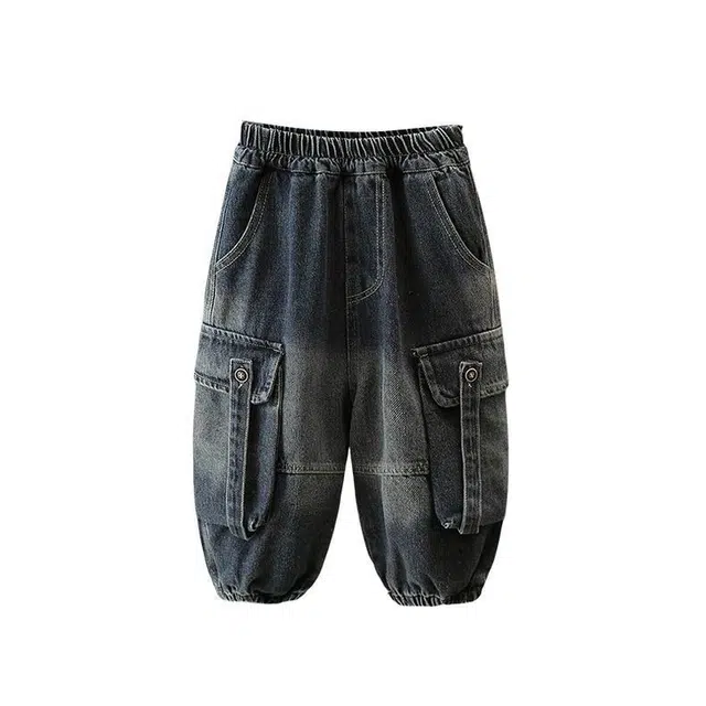 吉姆沃克牛仔裤 男孩酷帅洋气长裤小童秋装工装
