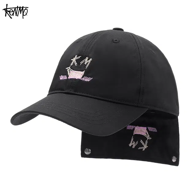 肯默 搞怪笑脸刺绣 棉 棒球帽 男女同款情侣款