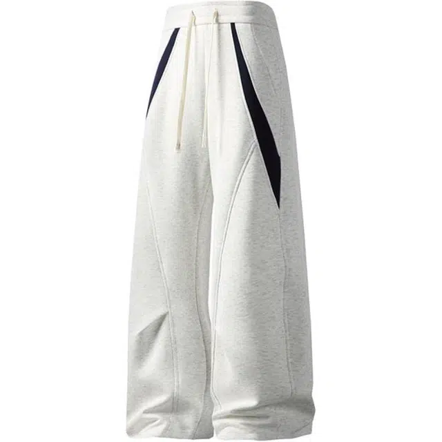 海尔斯 美式撞色运动拼接直筒休闲裤 男款