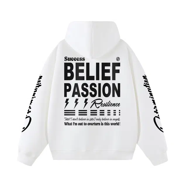 一人之下 美式潮流简约经典显瘦连帽休闲宽松时尚百搭潮牌高街运动风情侣款套头街头风抽绳卫衣 男女同款