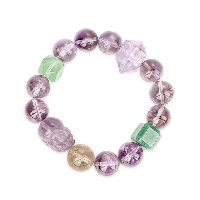 【福运至来】 老庙 招财貔貅转运珠 轻奢时尚高级感显气质 小众设计 日常通勤百搭礼盒#好运天然 紫水晶 手串 男女同款情侣款