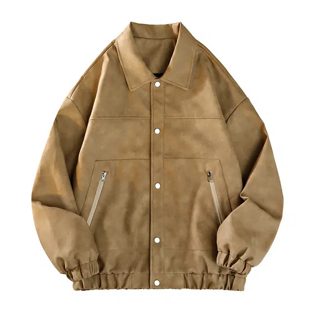 棉基因 冬季重工美拉德皮开衫套老钱风欧美高街情侣款洋气底特律上衣短款潮酷痞帅韩系女穿搭运动户外登山中长款男装夹克外套 男女同款