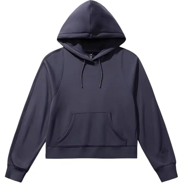 超级安踏 连帽套头加绒宽松休闲卫衣 女款