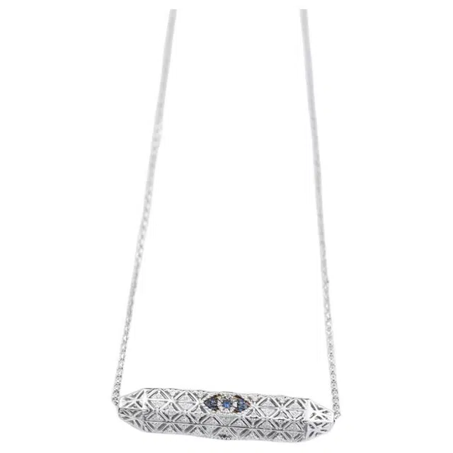 apm Monaco Evil Eye Necklace Silver