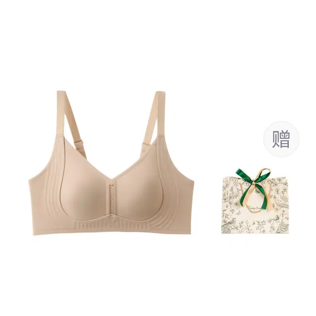 皇室品轩 大胸显小胸内衣夏季薄款女无痕收副乳防下垂大码缩胸兔耳朵文胸 女款