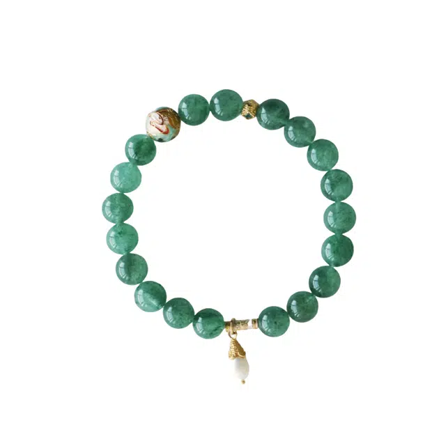 仙园韵 新中式国潮时来运转招财纳福转运珠原创设计文艺时尚日常佩戴 草莓晶 手串 男女同款情侣款