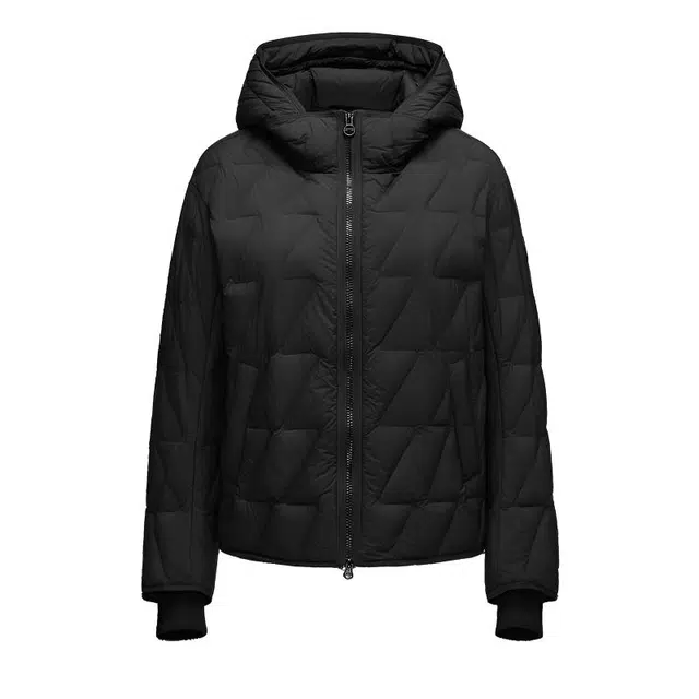 坦博尔 轻薄连帽时尚纯色常规长袖通勤羽绒服 女款