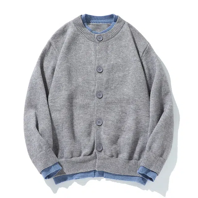 棉基因 拼接撞色毛线衣清新森系肌理感厚实内搭休闲运动氛围感职场通勤极简风女装高街美式亲肤打底衣松弛感青少年学院风毛衣 男女同款