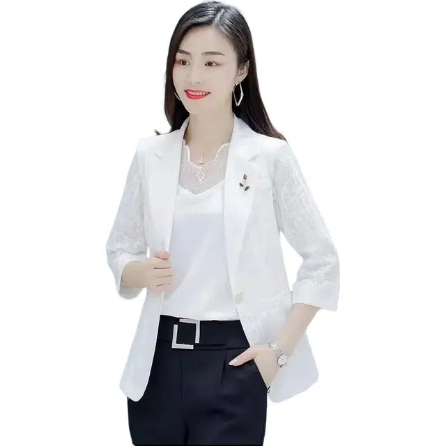 纤丝鸟 简约时尚小个子百搭上衣舒适轻便截短外套 女款