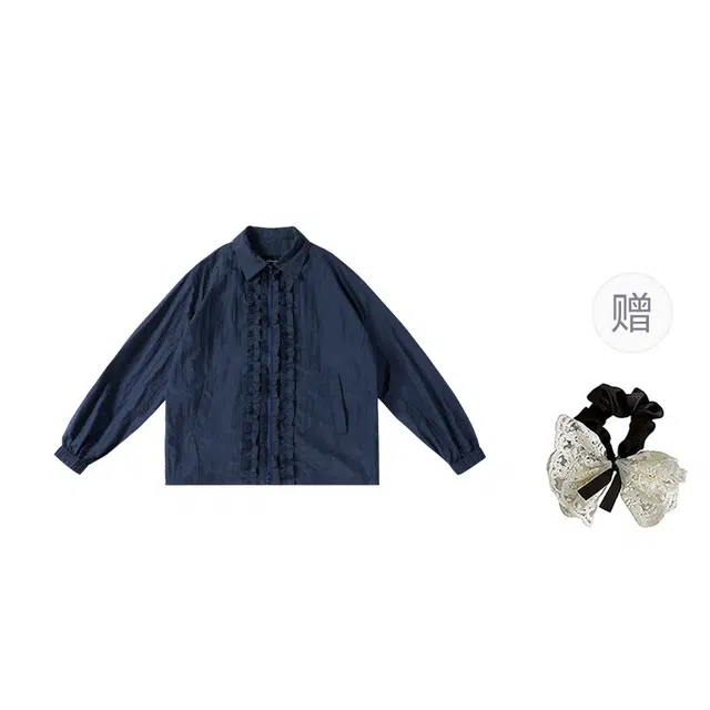 涂诗菲 韩版纯色简约舒适时尚休闲百搭设计感气质显瘦通勤长袖衬衫 女款