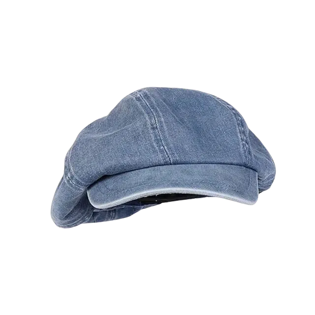 杨同学 复古文艺水洗牛仔时尚百搭云朵帽 涤纶 贝雷帽 男女同款情侣款 浅蓝/深蓝