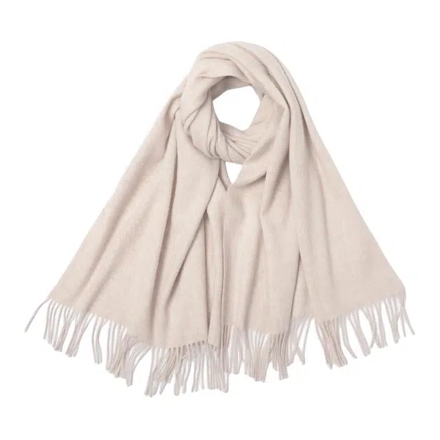 恒源祥 纯色轻盈时尚舒适保暖 羊毛 绒线围巾 男女同款情侣款