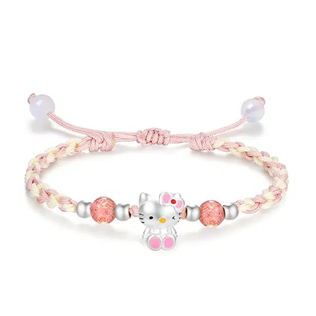 【999纯银】 琉堇 猫咪卡通小猫招财纳福系列新中式轻奢小众转运珠设计高级感 浪漫精致甜美百搭 恋爱告白#桃花运 琉璃 玉石手绳 女款