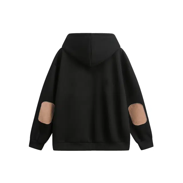 瑞梵帝斯 秋冬美式纯色休闲学院风舒适保暖宽松百搭时尚柔软亲肤通勤高街简约基础款落肩长袖套头连帽卫衣 男款