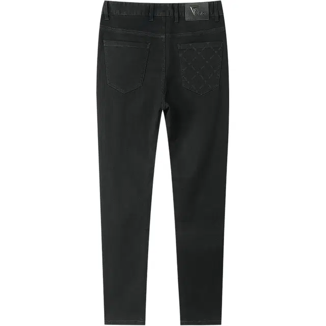 爱登堡 探索主题纯色印花口袋简约老钱风休闲百搭日常通勤时尚修身抗皱易打理舒适耐穿不变形微弹春秋季牛仔裤 男款