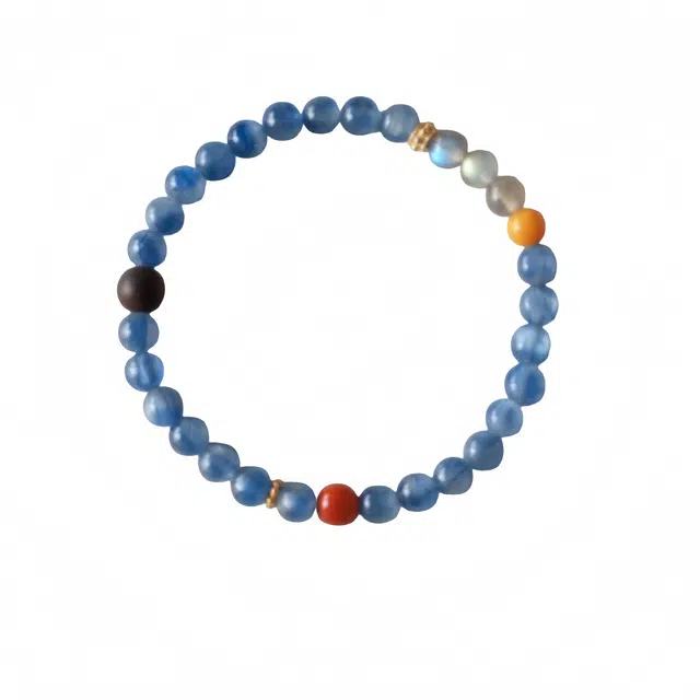 仙园韵 平安顺遂增强自信转运珠水逆退散新中式国风清新简约轻奢百搭高级感好运手饰 蓝水晶 手串 女款