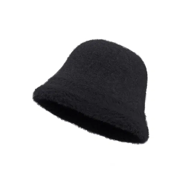 稻草人 毛绒水桶帽保暖防寒 简约百搭时尚 显脸小 涤纶 渔夫帽 女款