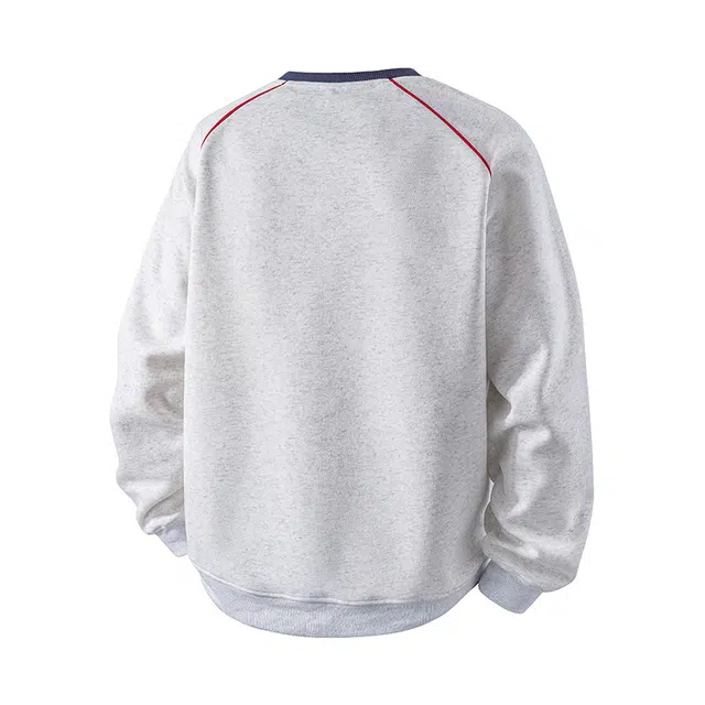 巴塞罗那足球俱乐部 美式运动风解构拼接反光条衣男秋季潮牌宽松休闲套头衫卫衣 男女同款