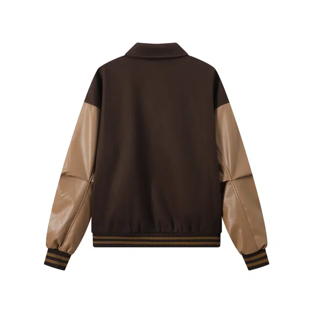 江南先生 流浪者之歌 复古学院风撞色刺绣常规宽松型百搭休闲棒球服外套夹克 男女同款