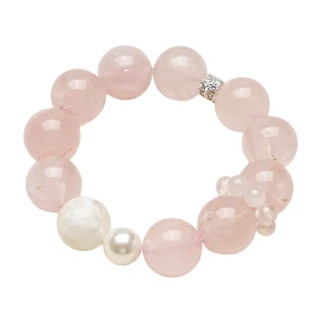 迈奇的礼物 梦幻公主粉 招财转运新中式国潮文艺白月光清新甜美复古小众高级气质优雅百搭高颜值天然 粉水晶 手串 女款